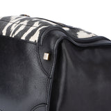 Celine Zebra Cotton Luggage Handbag