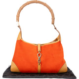 Gucci Orange Suede Bamboo Jackie Shoulder Bag