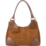 Prada Brown Nylon Triangle Handbag