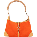 Gucci Orange Suede Bamboo Jackie Shoulder Bag