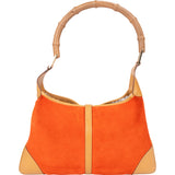 Gucci Orange Suede Bamboo Jackie Shoulder Bag