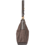 Prada Grey Nylon Triangle Turnlock Shoulder Bag