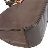 Prada Grey Nylon Triangle Turnlock Shoulder Bag
