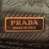 Prada Grey Nylon Triangle Turnlock Shoulder Bag