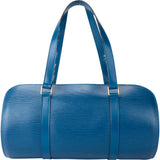 Louis Vuitton Bleu Epi Leather Soufflot Set Handbag