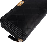 Chanel Quilted Lambskin Boy Wallet
