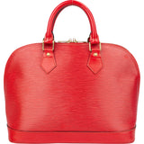 Louis Vuitton Rouge Epi Leather Alma PM Handbag