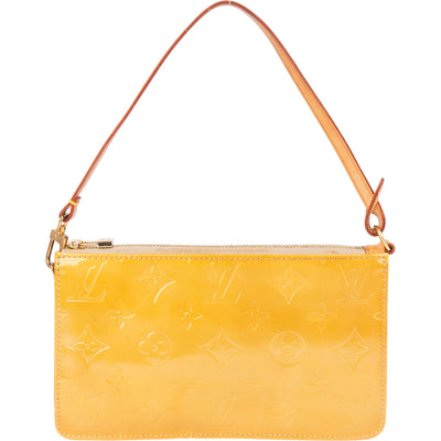 Louis Vuitton Yellow Vernis Monogram Lexington Handbag