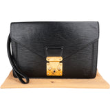 Louis Vuitton Noir Epi Leather Dragonne Clutch