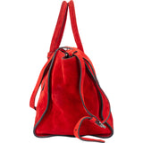 Prada Rosso Suede Vitello Handbag