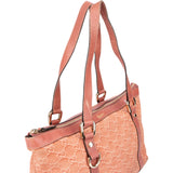 Gucci Pink Suede Monogram Abbey Handbag