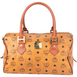 MCM Visetos Monogram Boston Handbag