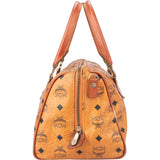 MCM Visetos Monogram Boston Handbag