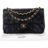 Chanel Quilted Lambskin 24K Gold Small Double Flap Crossbody Bag