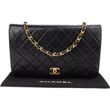 Chanel Quilted Lambskin 24K Gold SIngle Flap Shoulder Bag