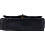 Chanel Quilted Lambskin 24K Gold Small Double Flap Crossbody Bag