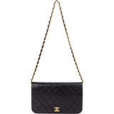 Chanel Quilted Lambskin 24K Gold SIngle Flap Shoulder Bag