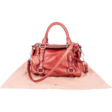 Miu Miu Red Leather Classic City Handbag