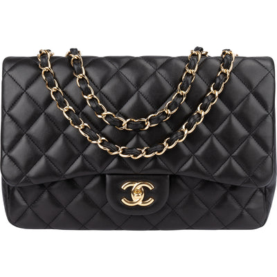 Chanel Quilted Lambskin Jumbo Single Flap Crossbody Bag