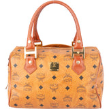 MCM Visetos Monogram Boston Handbag