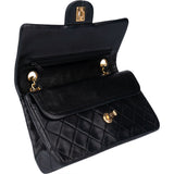 Chanel Quilted Lambskin 24K Gold Small Double Flap Crossbody Bag