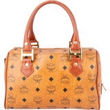 MCM Visetos Monogram Boston Handbag