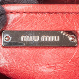 Miu Miu Red Leather Classic City Handbag