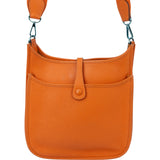 Hermès Orange Togo Leather Evelyne II PM Crossbody Bag