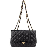 Chanel Quilted Lambskin Jumbo Single Flap Crossbody Bag