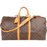 Louis Vuitton Canvas Monogram Keepall 55 Bandouliere