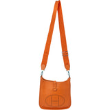 Hermès Orange Togo Leather Evelyne II PM Crossbody Bag