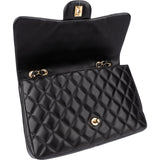 Chanel Quilted Lambskin Jumbo Single Flap Crossbody Bag