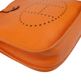 Hermès Orange Togo Leather Evelyne II PM Crossbody Bag