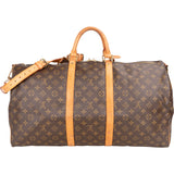Louis Vuitton Canvas Monogram Keepall 55 Bandouliere