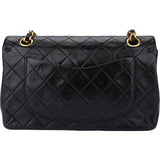 Chanel Quilted Lambskin 24K Gold Small Double Flap Crossbody Bag