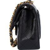 Chanel Quilted Lambskin 24K Gold Small Double Flap Crossbody Bag