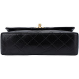 Chanel Quilted Lambskin 24K Gold Small Double Flap Crossbody Bag