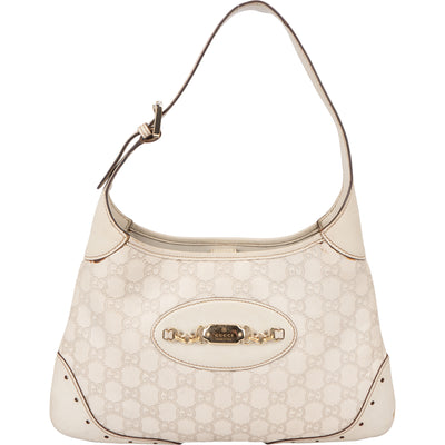 Gucci Leather GG Monogram Jackie Handbag - vintageandkickz
