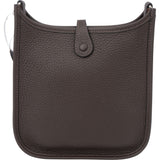 Hermès Brun Clemence Leather Evelyne 16 Crossbody Bag