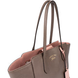 Gucci Brown Leather Swing Handbag