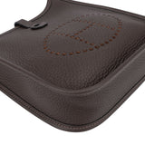 Hermès Brun Clemence Leather Evelyne 16 Crossbody Bag