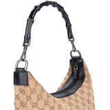 Gucci GG Monogram Bamboo Hobo Handbag