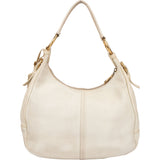 Prada White Leather Vitello Shoulder Bag