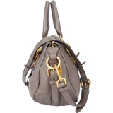 Prada Grey Leather Vitello Handbag