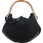Gucci GG Monogram Bamboo Peggy Handbag - vintageandkickz