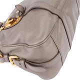 Prada Grey Leather Vitello Handbag