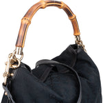 Gucci GG Monogram Bamboo Peggy Handbag - vintageandkickz