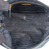 Prada Denim Monogram Triangle Pouch