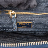 Prada Denim Monogram Triangle Pouch