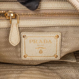 Prada White Leather Vitello Shoulder Bag